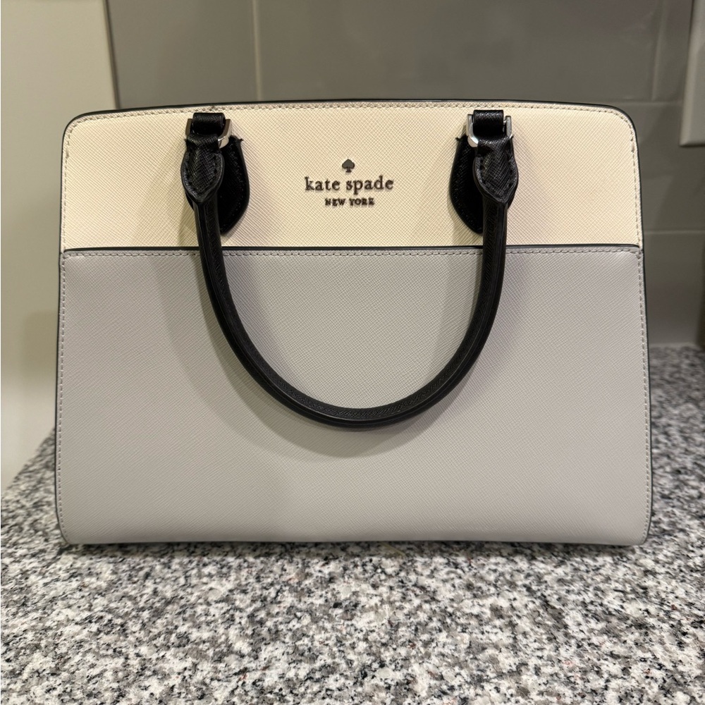 Brand New Kate Spade Cream and Gray Satchel